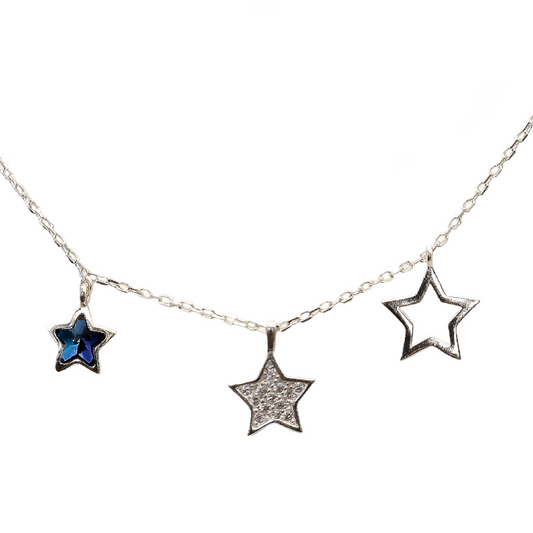 COLLAR TRES MARIAS CIRCON SILVER